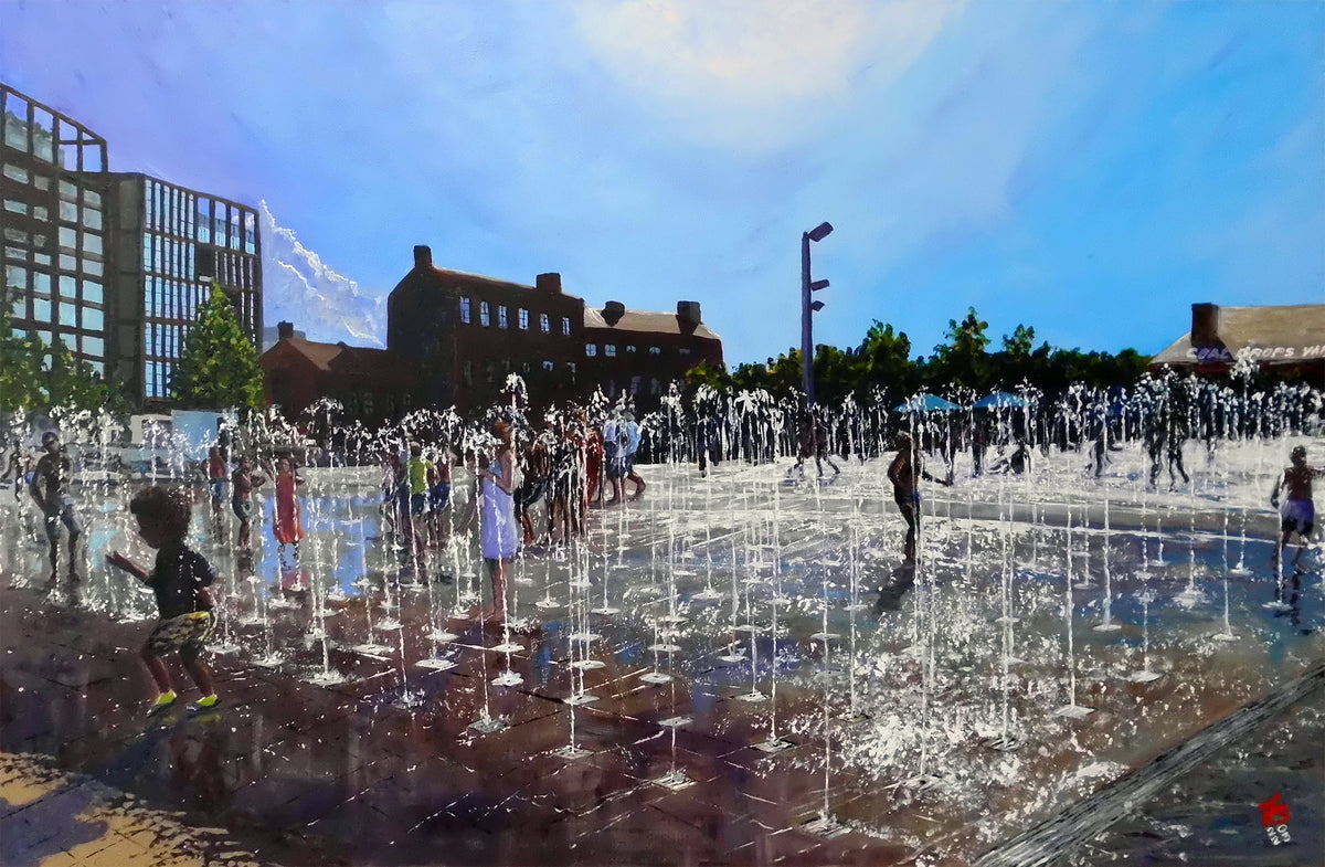 The Summer in Granary Square Kings Cross London UK