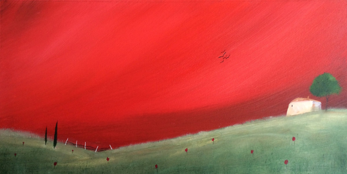 “Red From Above” 53x27cm