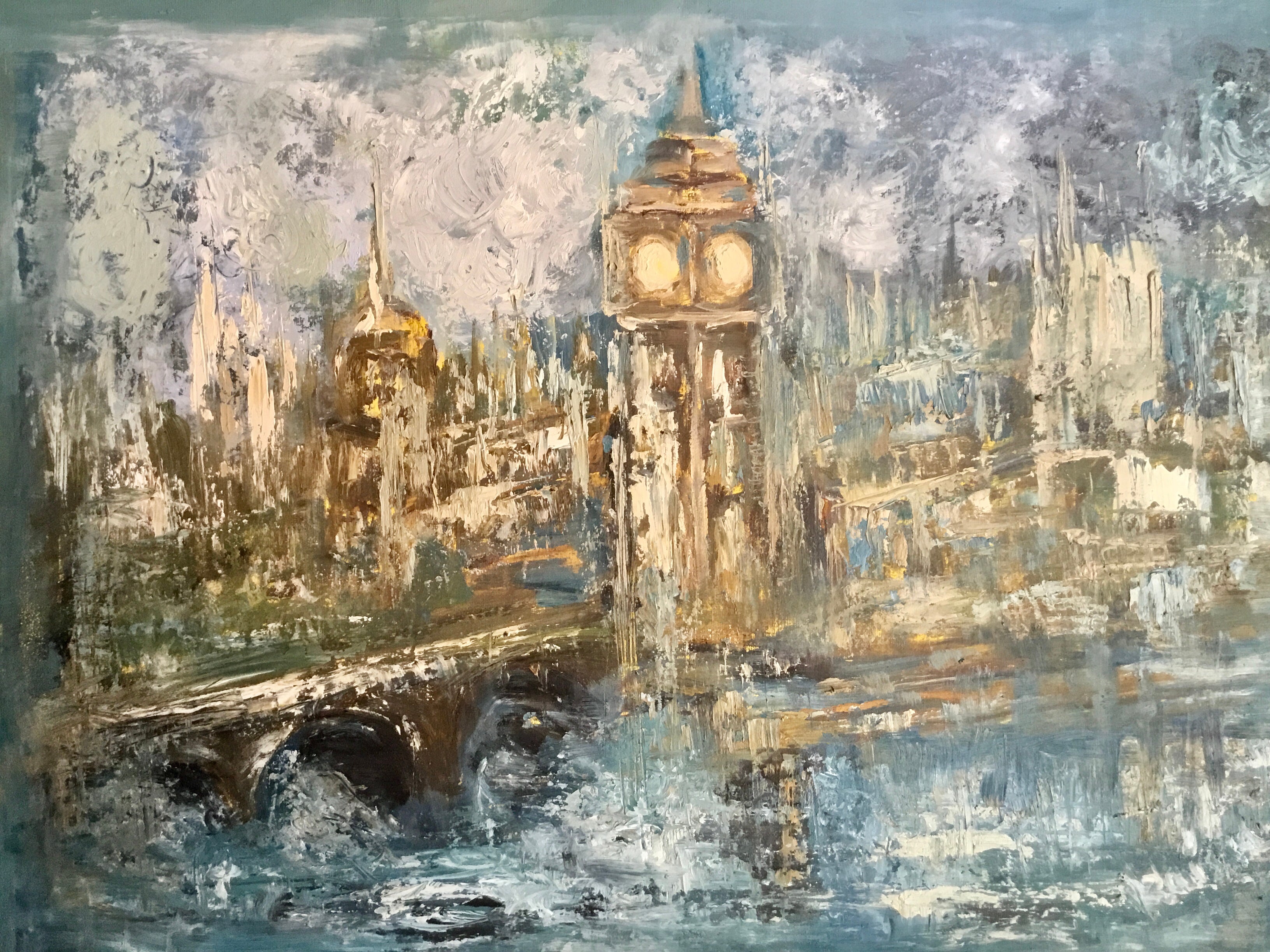 Timeless London semi abstract fantasy painting