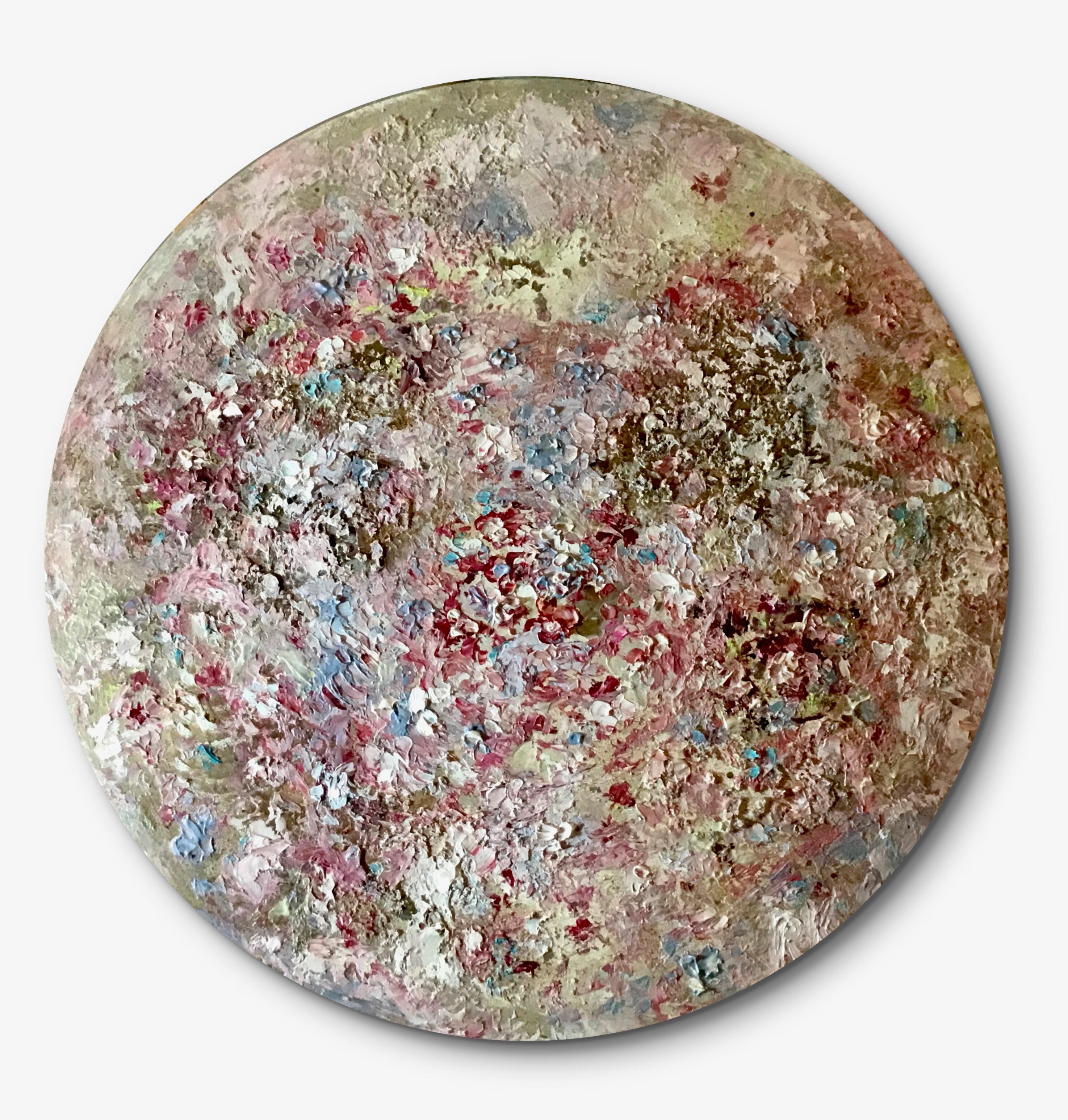 Moon gardens original textured oil painting