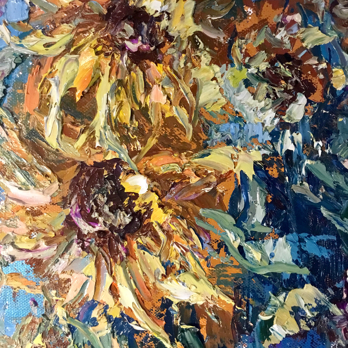 Sunflowers oil painting