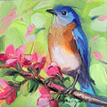 Bluebird oil painting