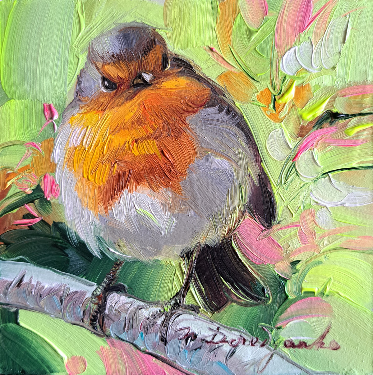 Robin bird - II - painting