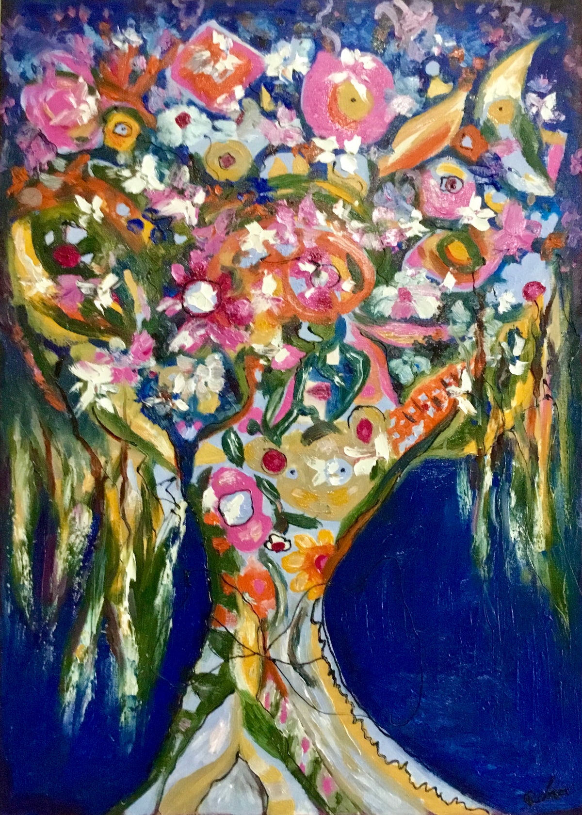 Del fondo de mi corazon-flowers fantasy artwork