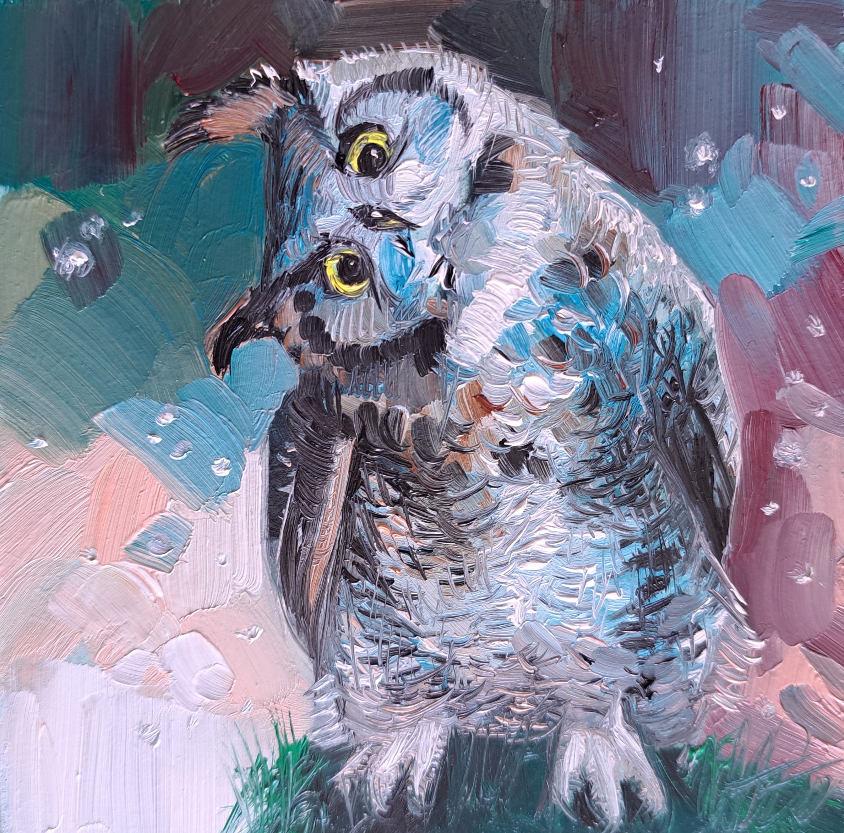 Owl bird painting