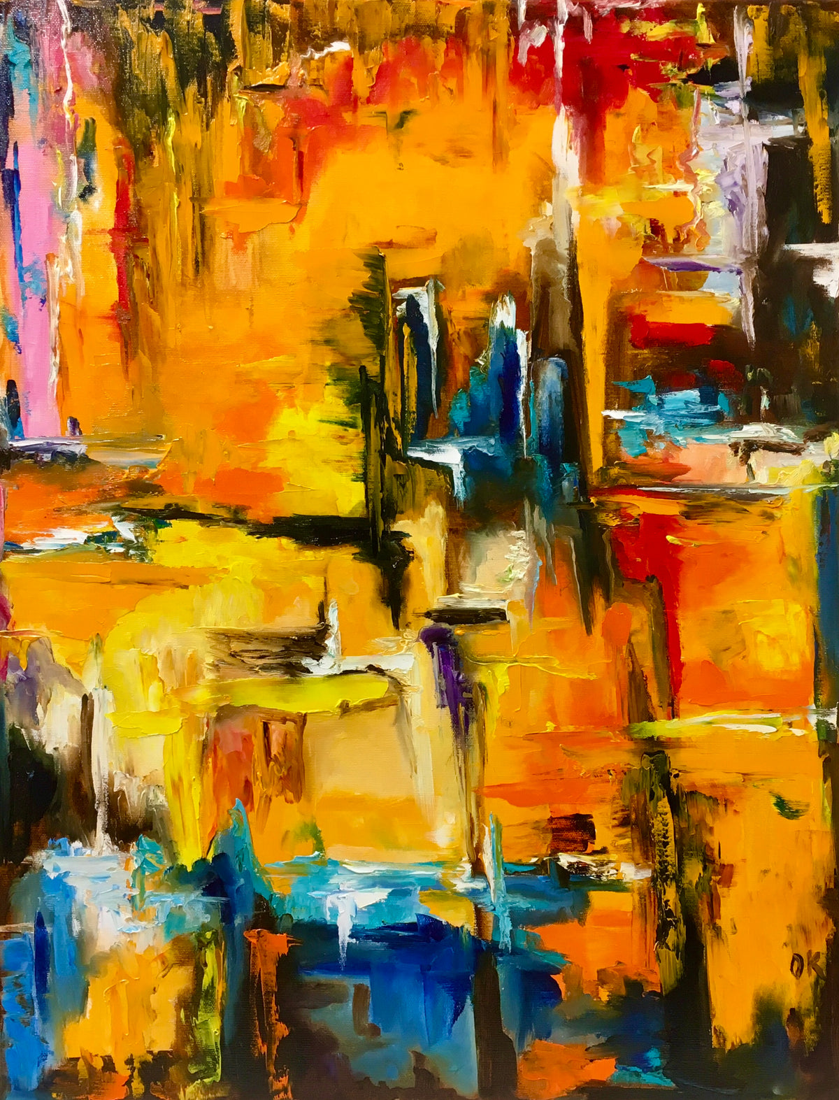 Modern Abstract City , Sunset.