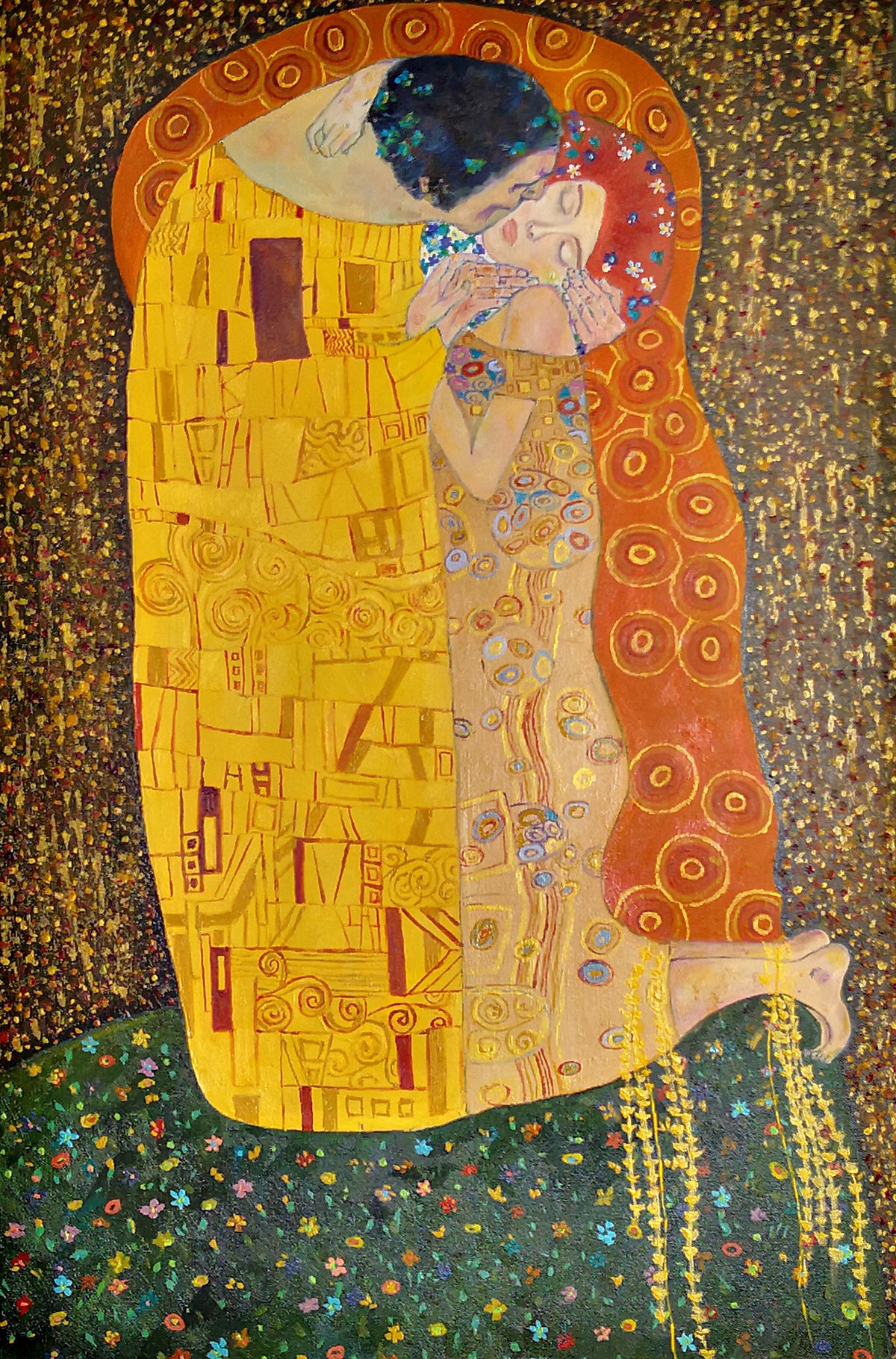 "The Kiss" (A free copy ) Gustav Klimt