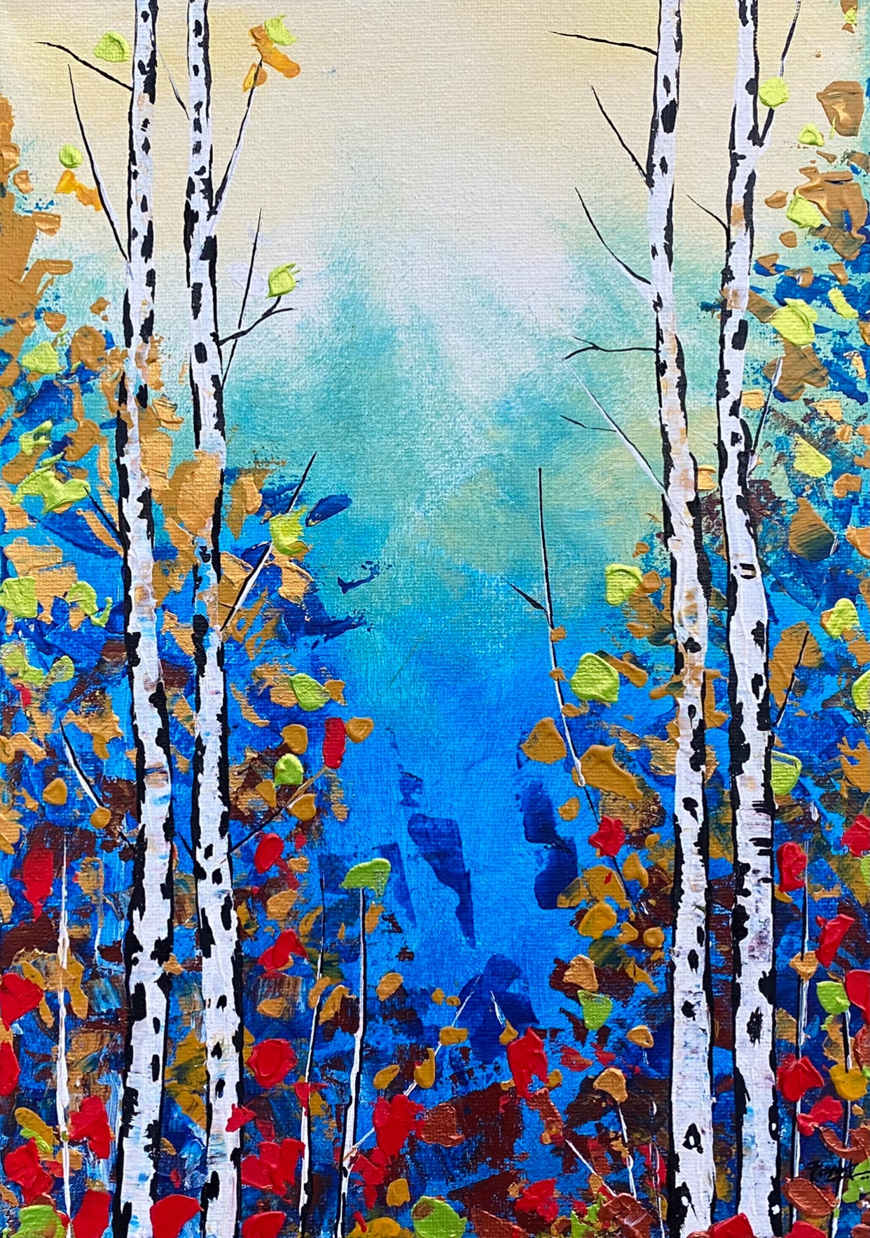 Birch Tree with mix leaves 111