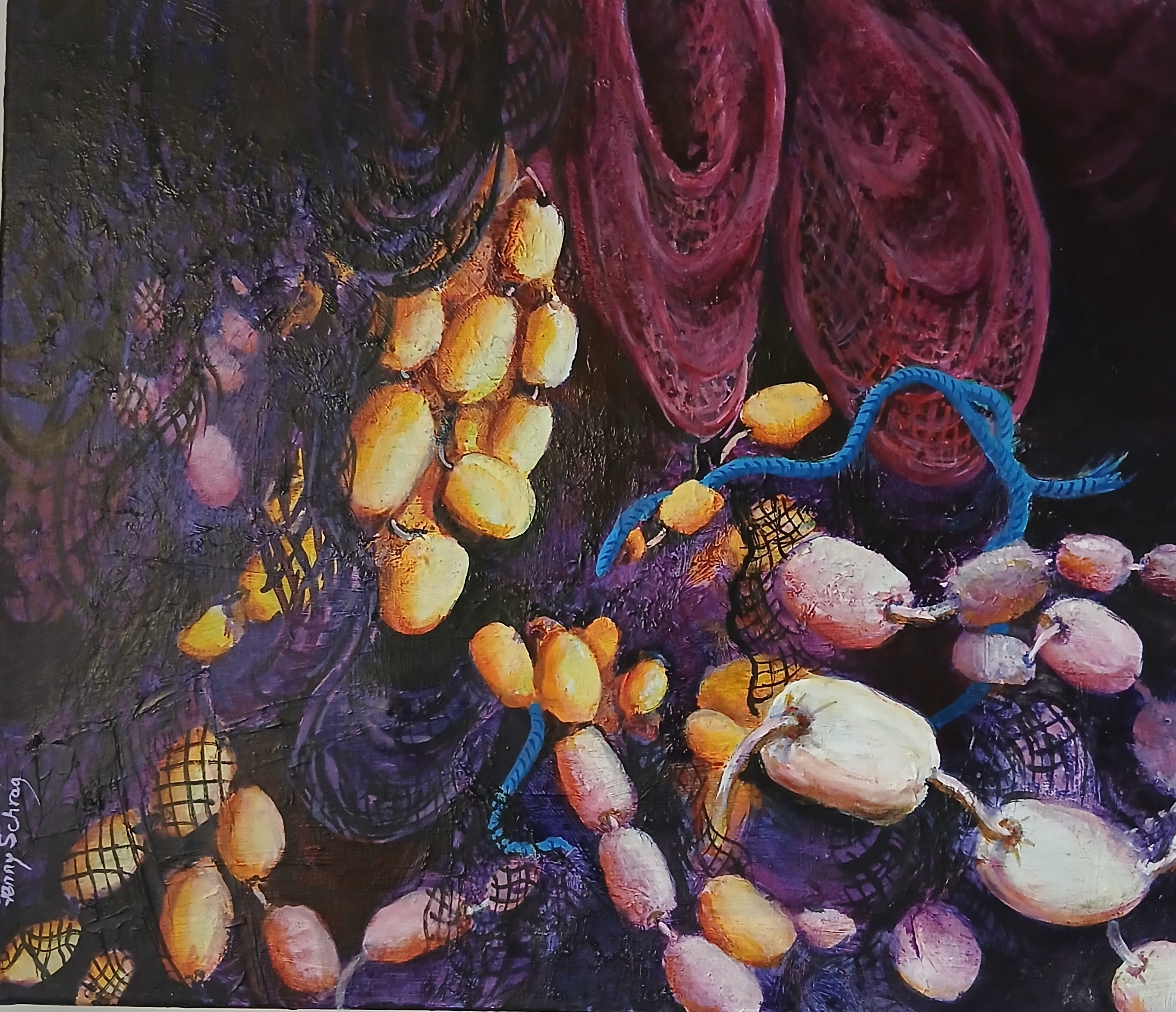 Fishing nets and floats
