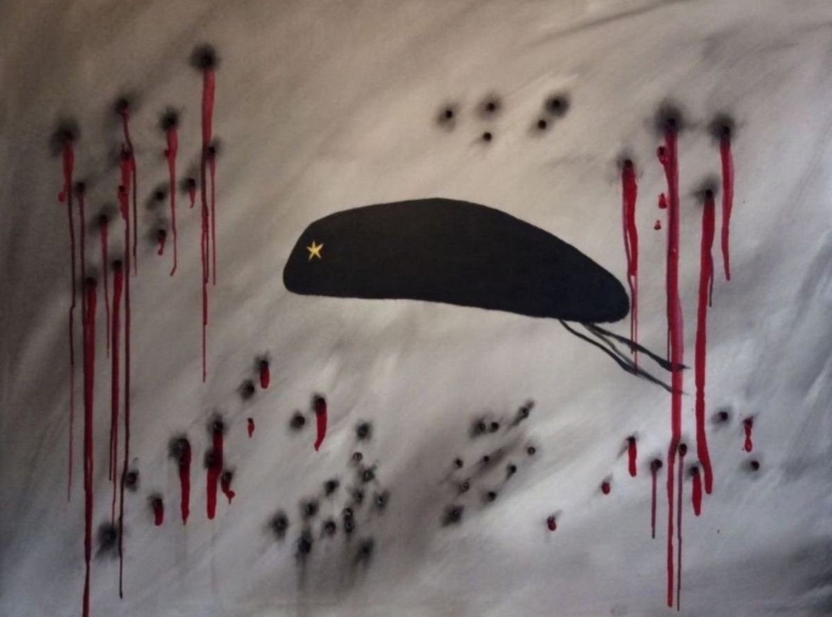 “Che A True Hero With Unwavering Goal” 102x77x2cm