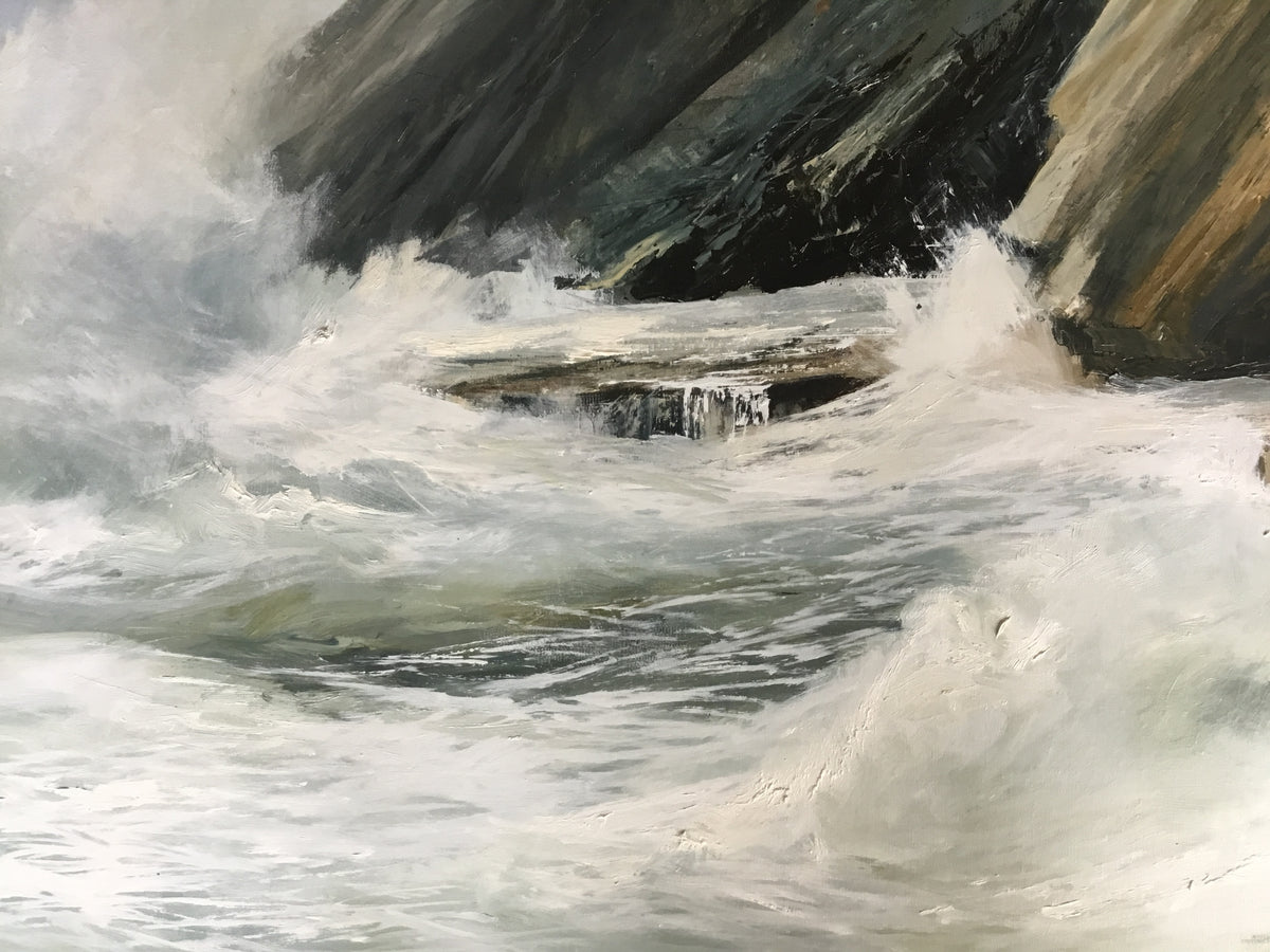 The rising tide at Pulruan, Cornwall.