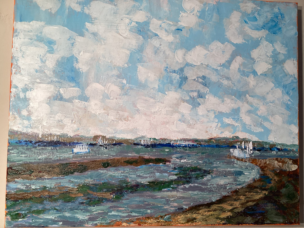 Isle of Wight from the Salterns, Lymington No 1