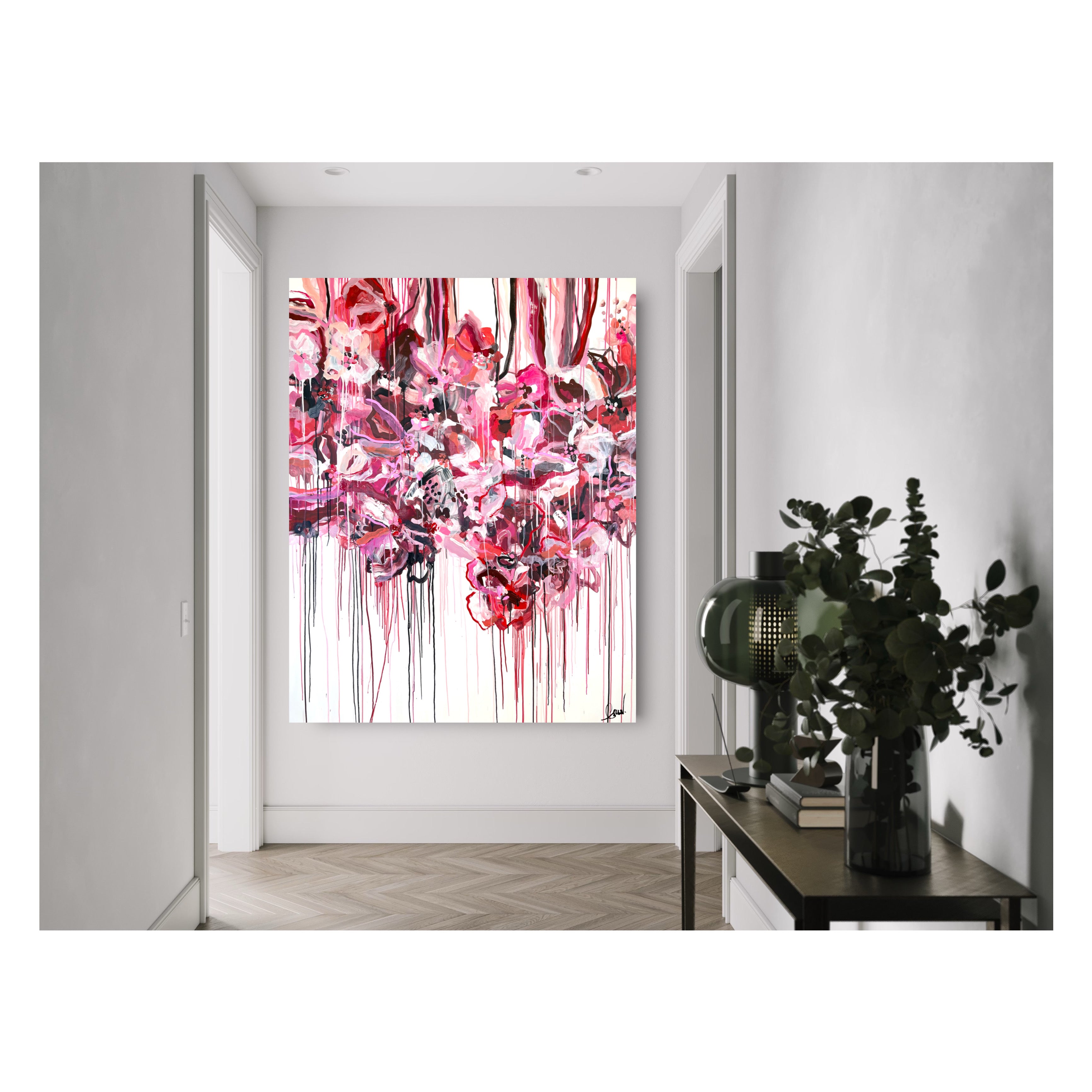 Vision in red - XXL abstract art
