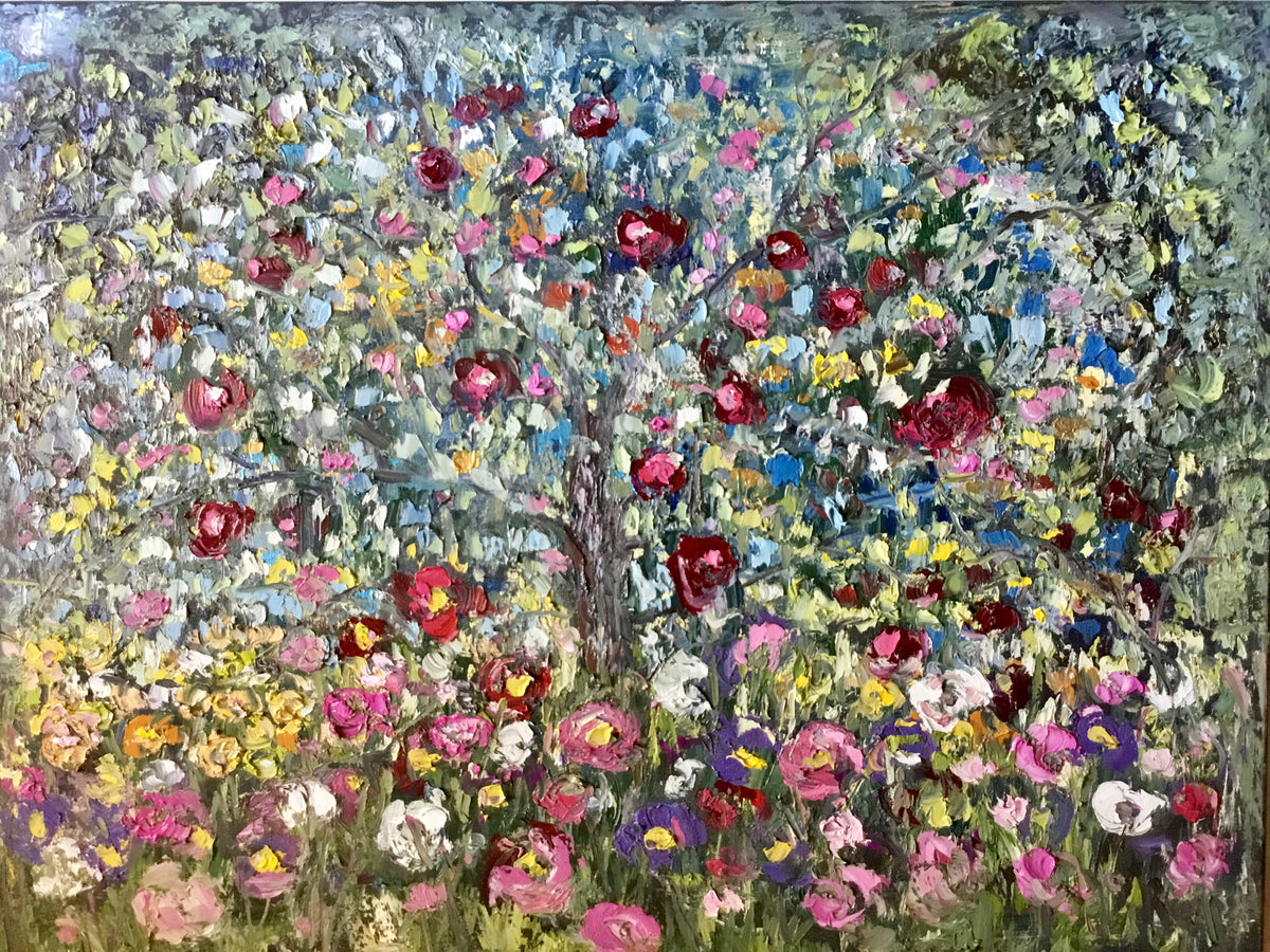 Apple tree  oil painting large canvas