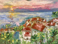 Canarian islands sunset painting