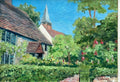 Cottage and church,  Bignor, West Sussex