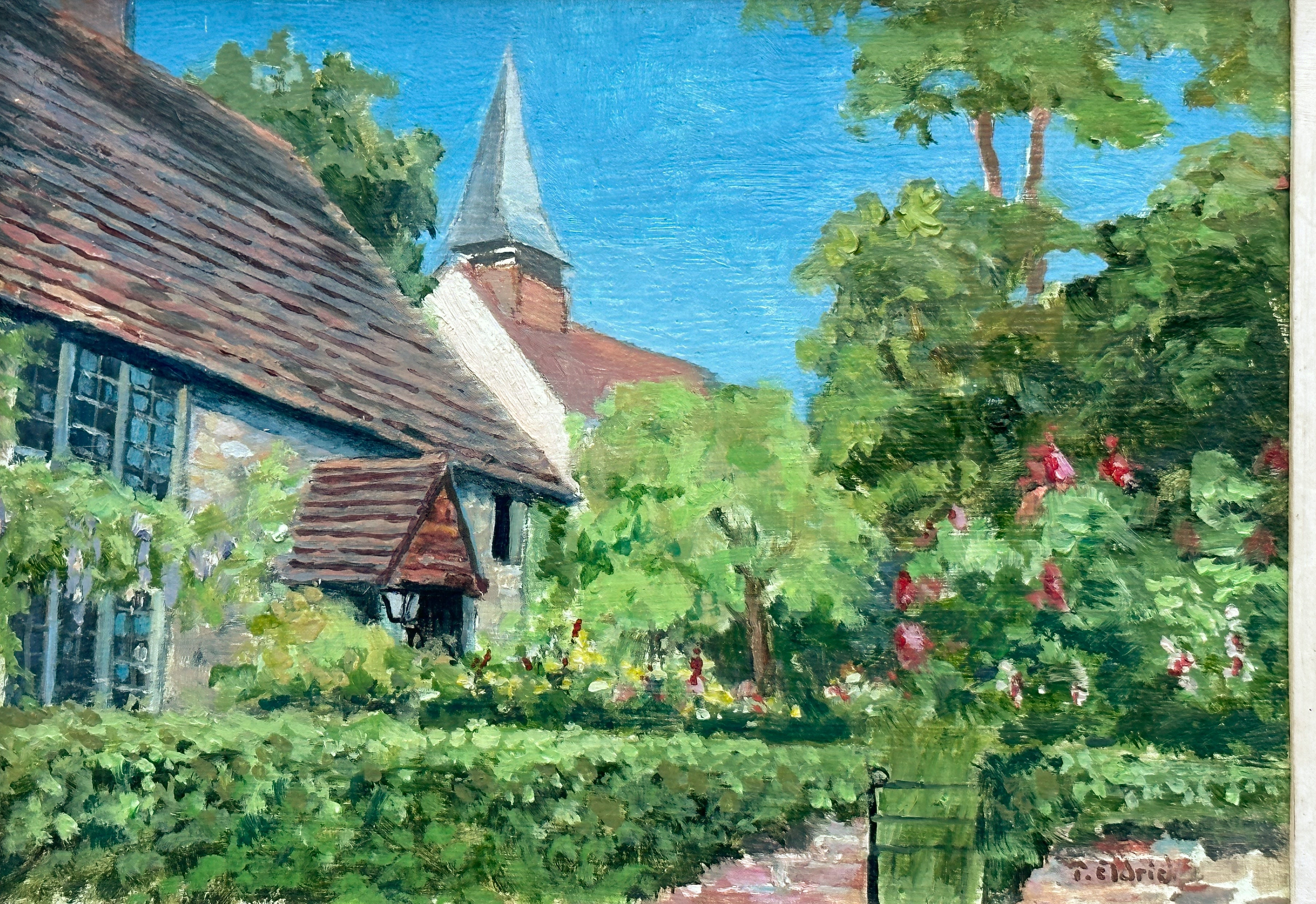 Cottage and church,  Bignor, West Sussex