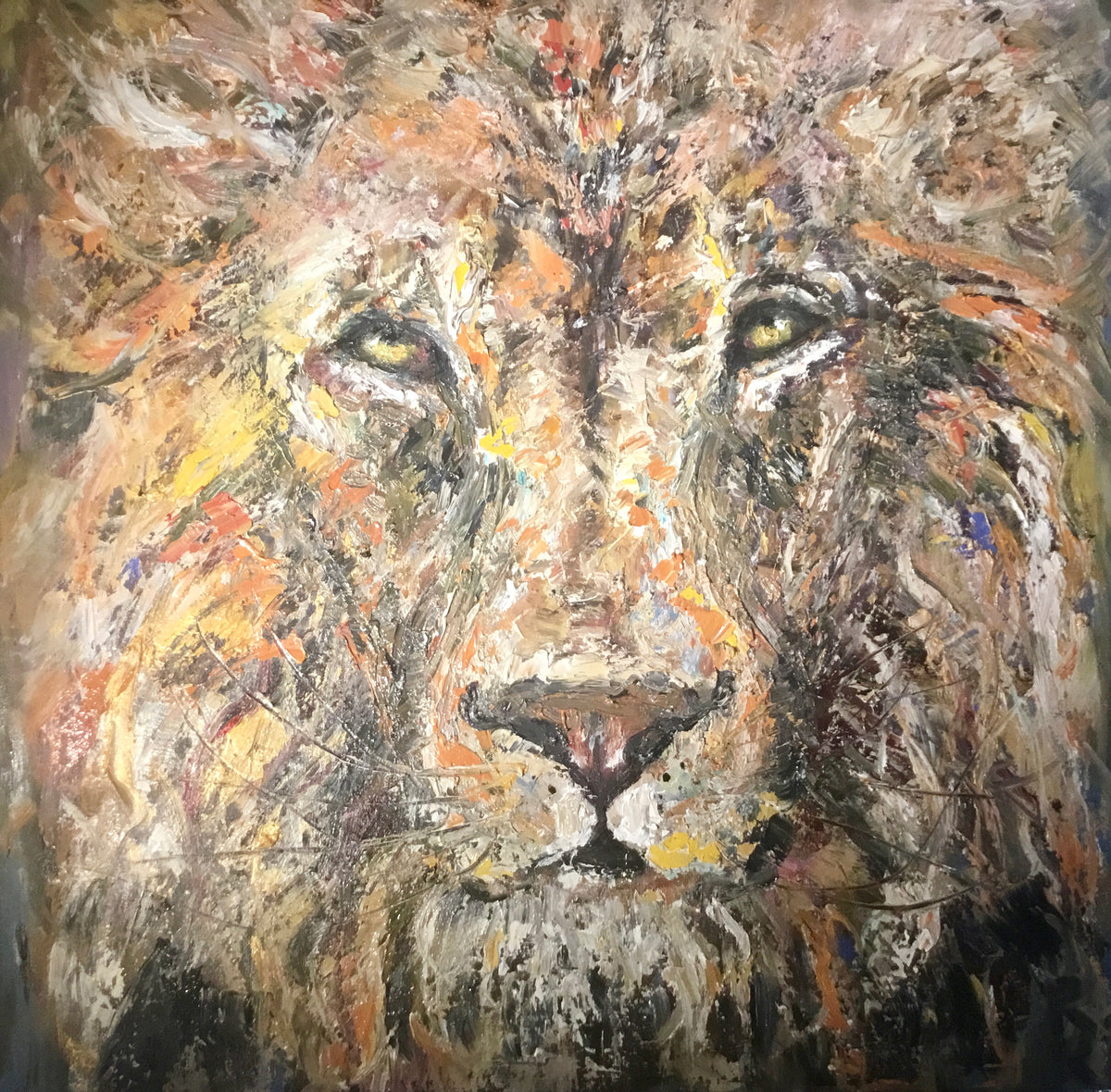 Lion original oil painting