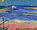 Fishing boats at sea