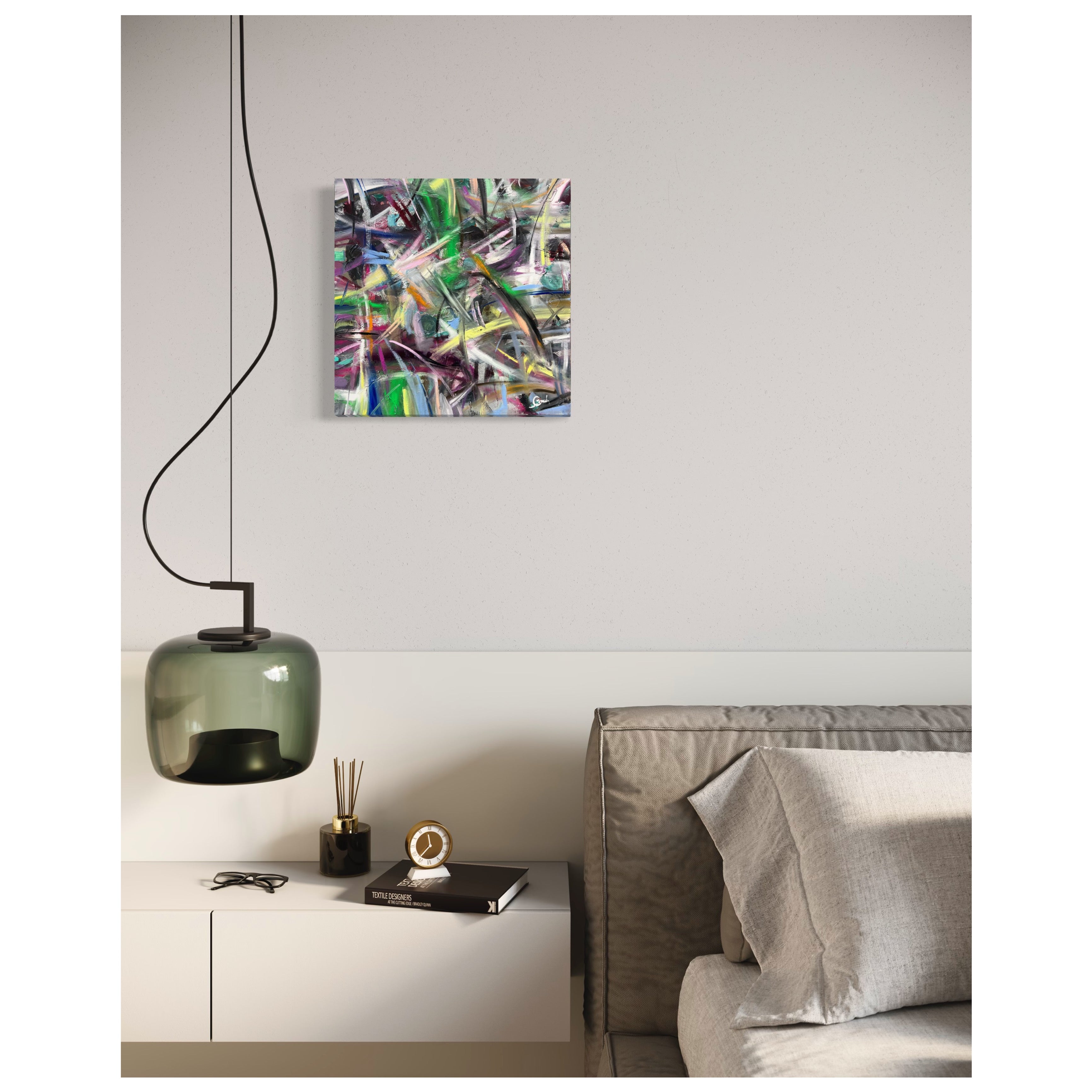 Now and always - small abstract painting