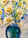 Daisies original watercolor painting