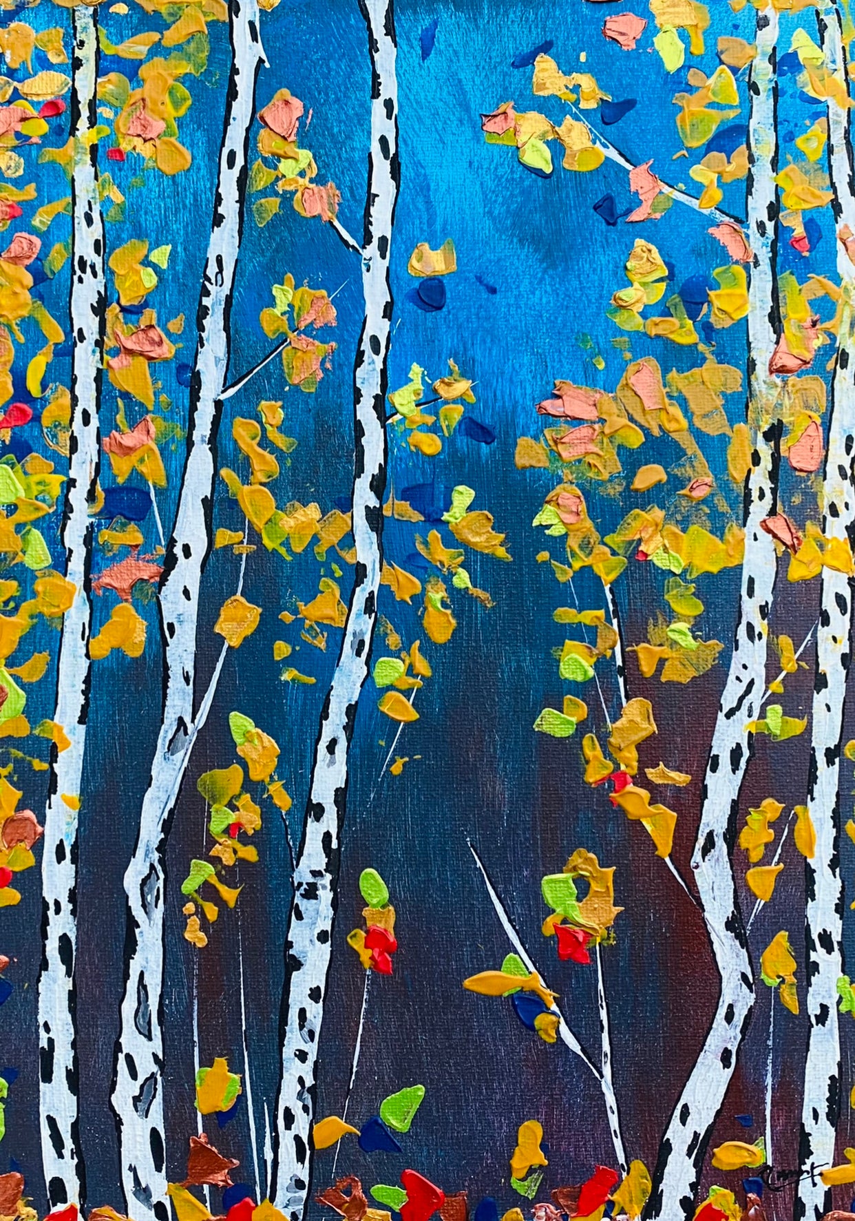 Birch Tree with mix leaves 119