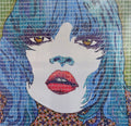 Blue Haired Girl Wearing a Crazy Blouse