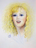 Study of a Sunny Smile, smiling girl realistic drawing