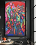 Cubism A1430 - abstract painting on XXL canvas