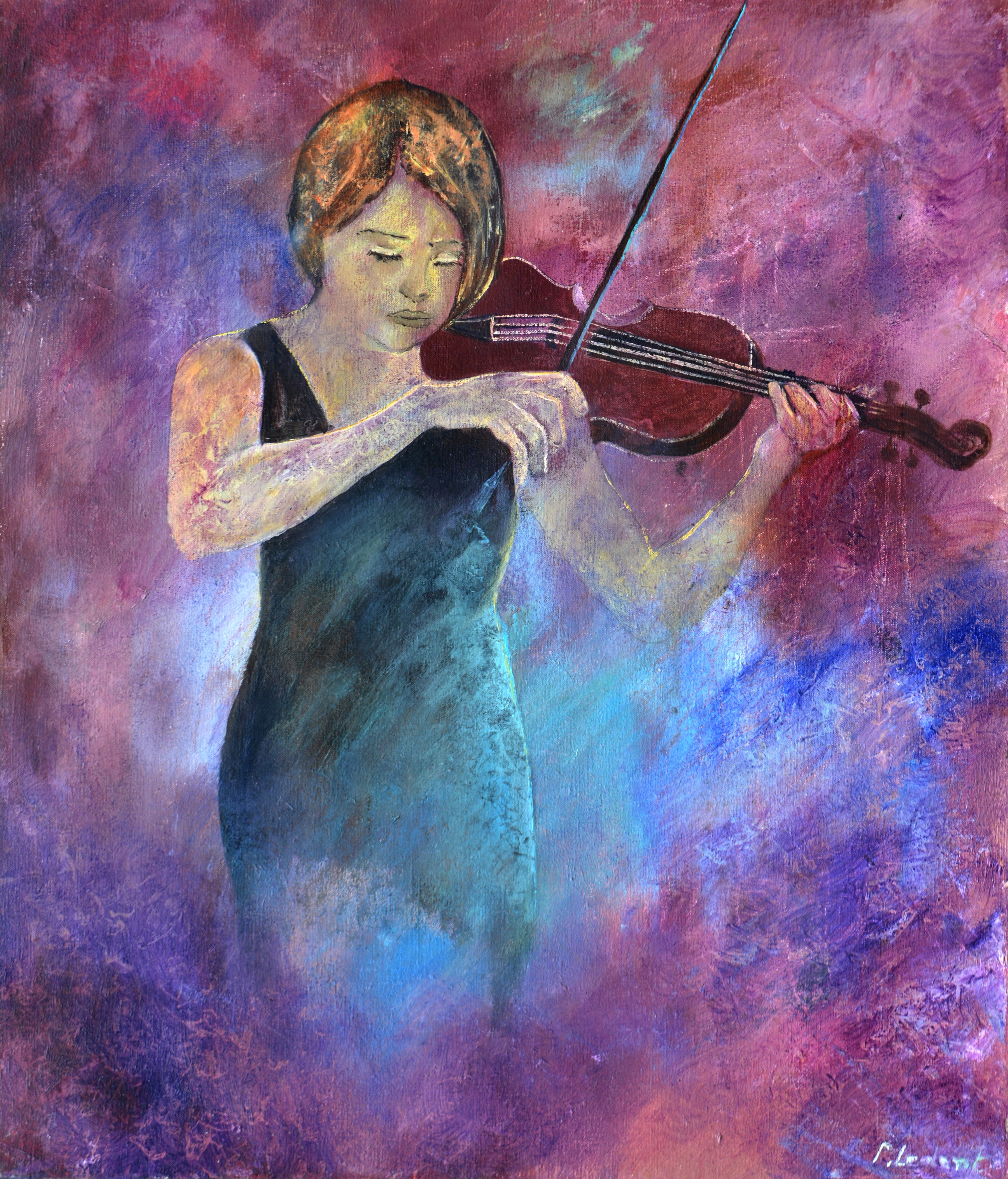 Playing the violin