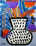 Terracotta vase with plants