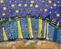 Starry Night at Marseilles Port
