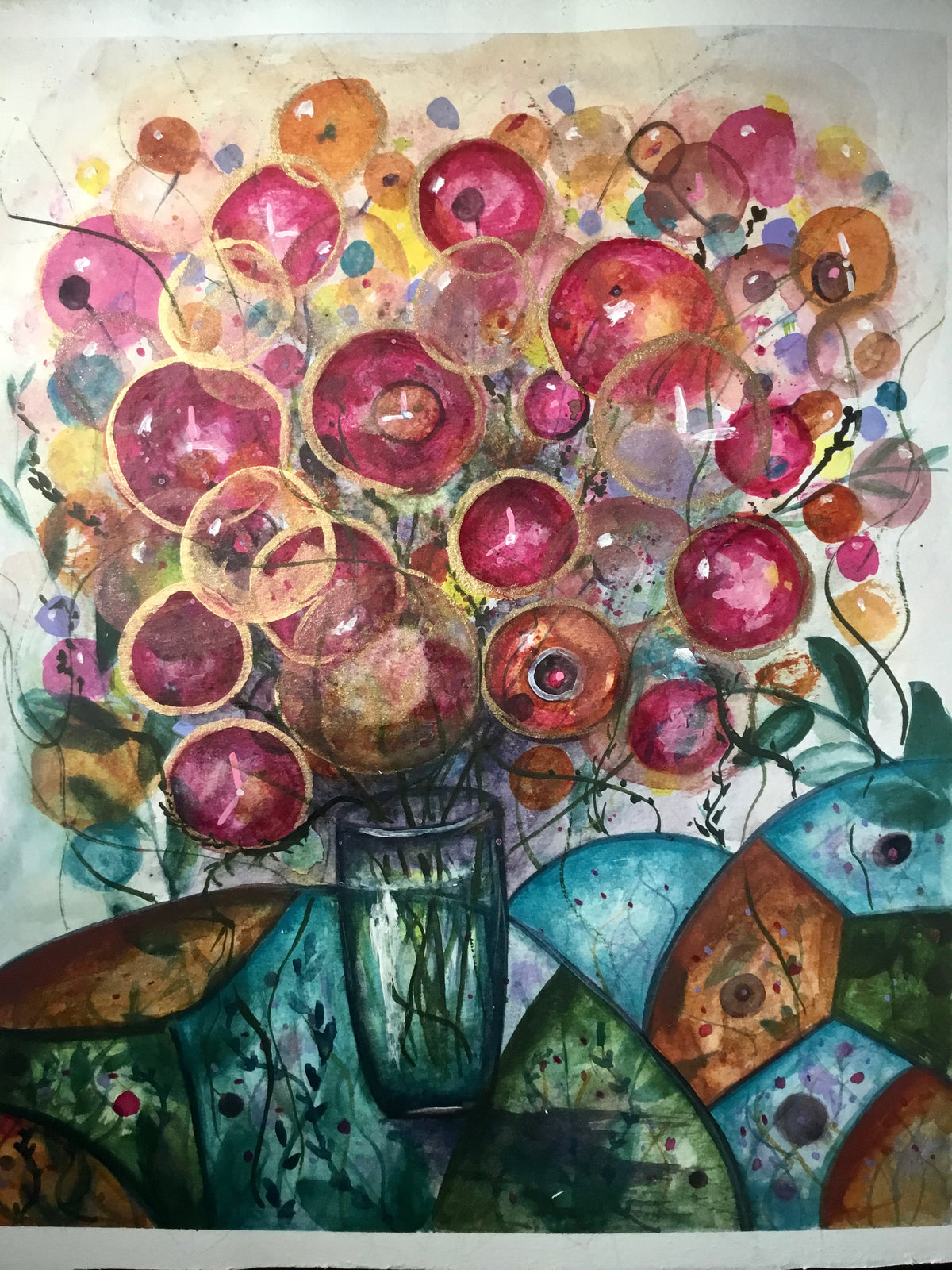 Flowers in a vase fantasy artwork