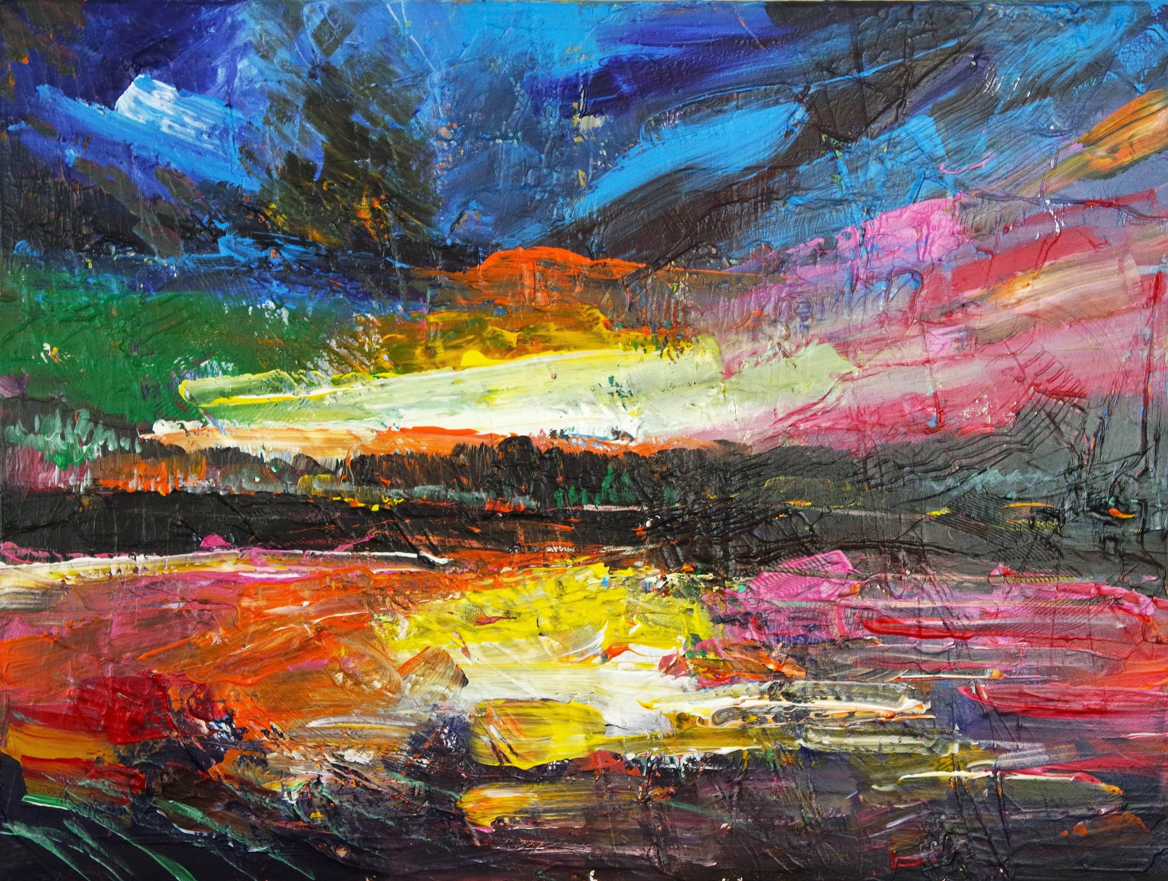 Abstract Sunset Landscape Expression 449