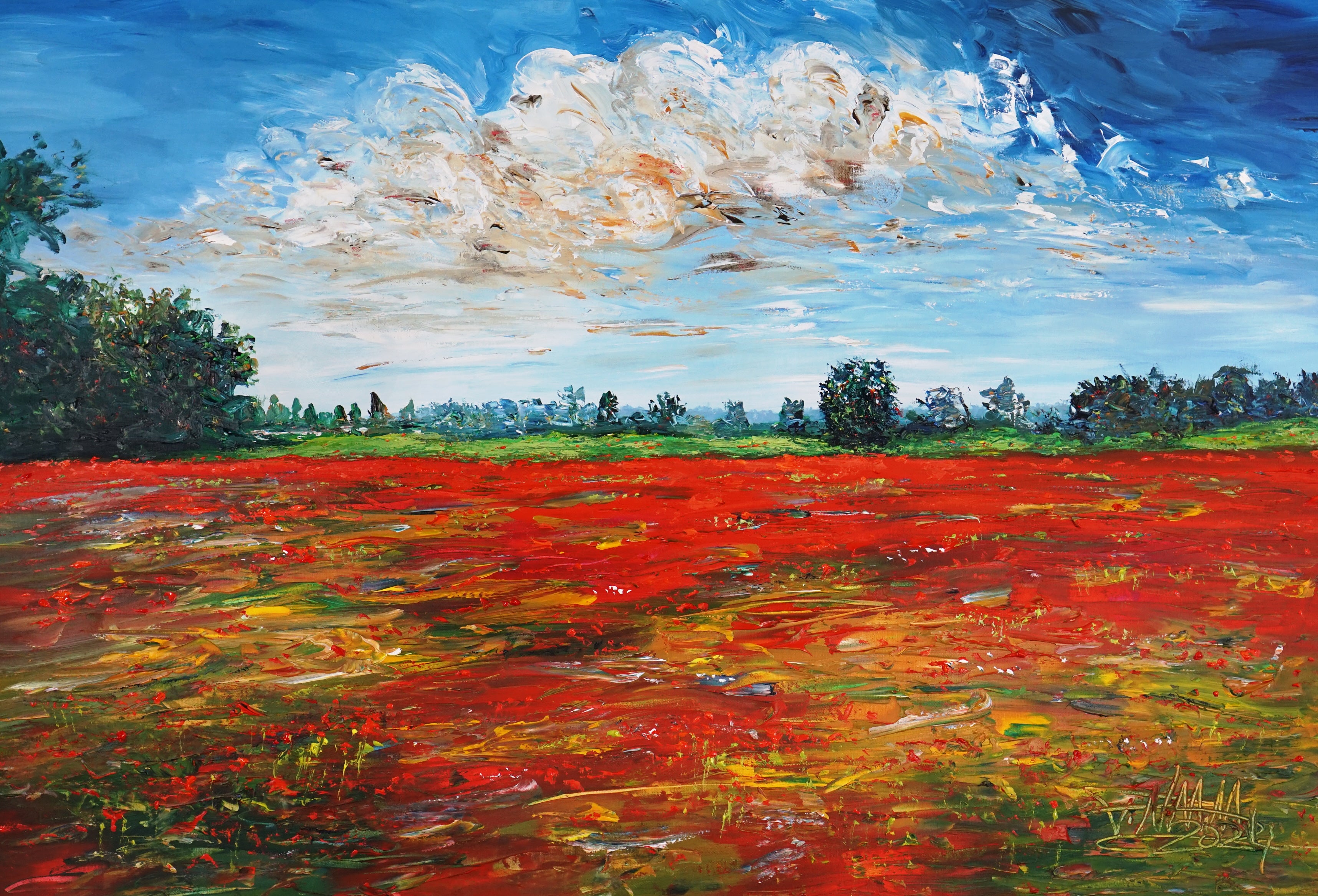 Red Poppy Field XL 1