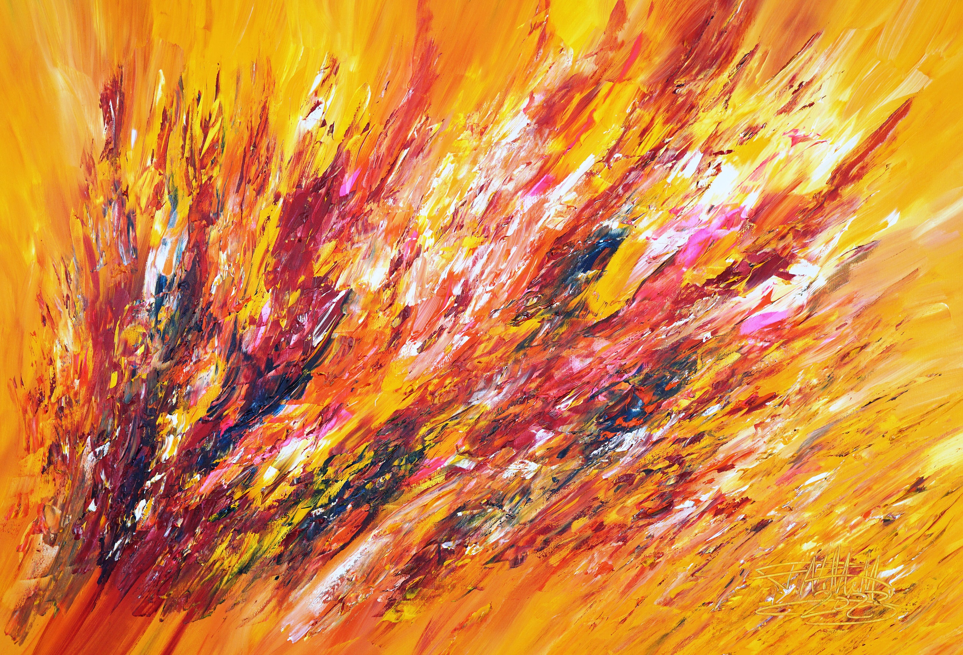 Red Yellow Abstraction XL 7