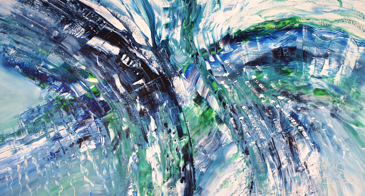 Turquoise Blue Waves L 1