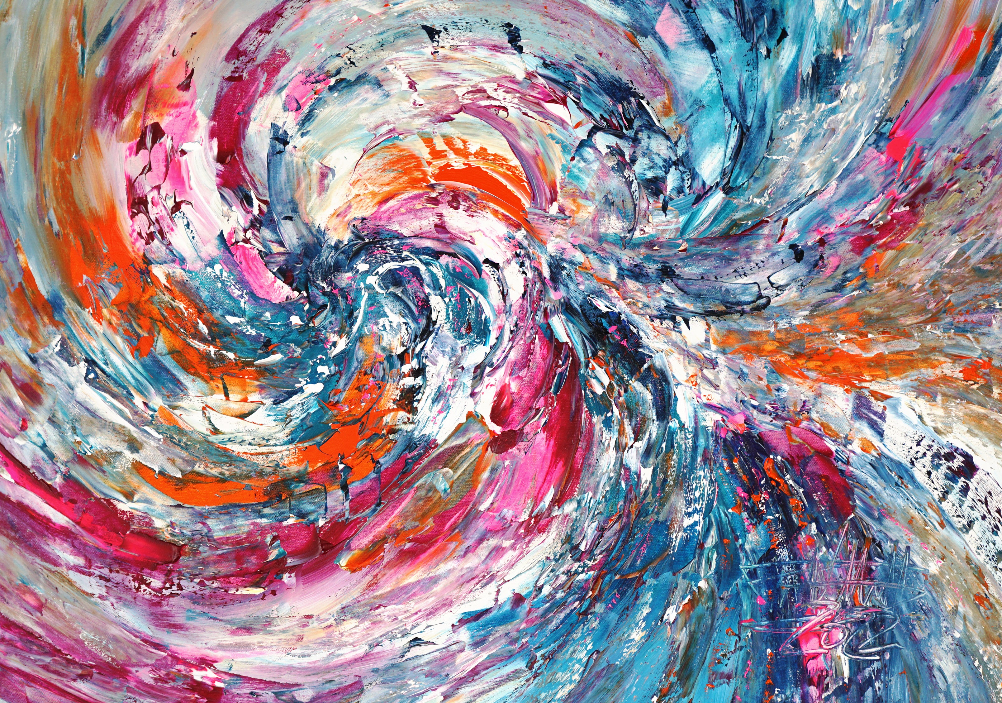 Turquoise Magenta Whirl S 1