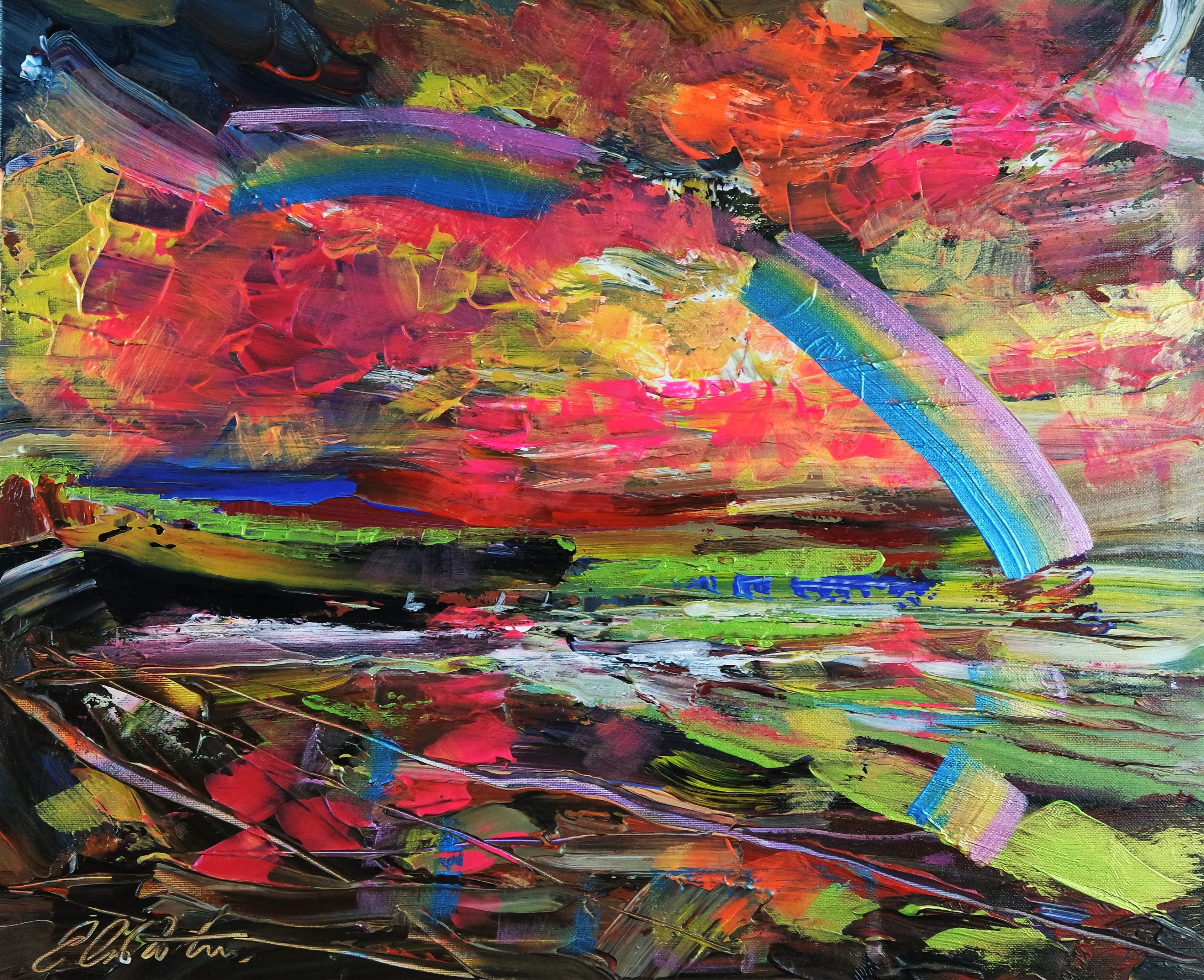 Abstract Rainbow landscape 278