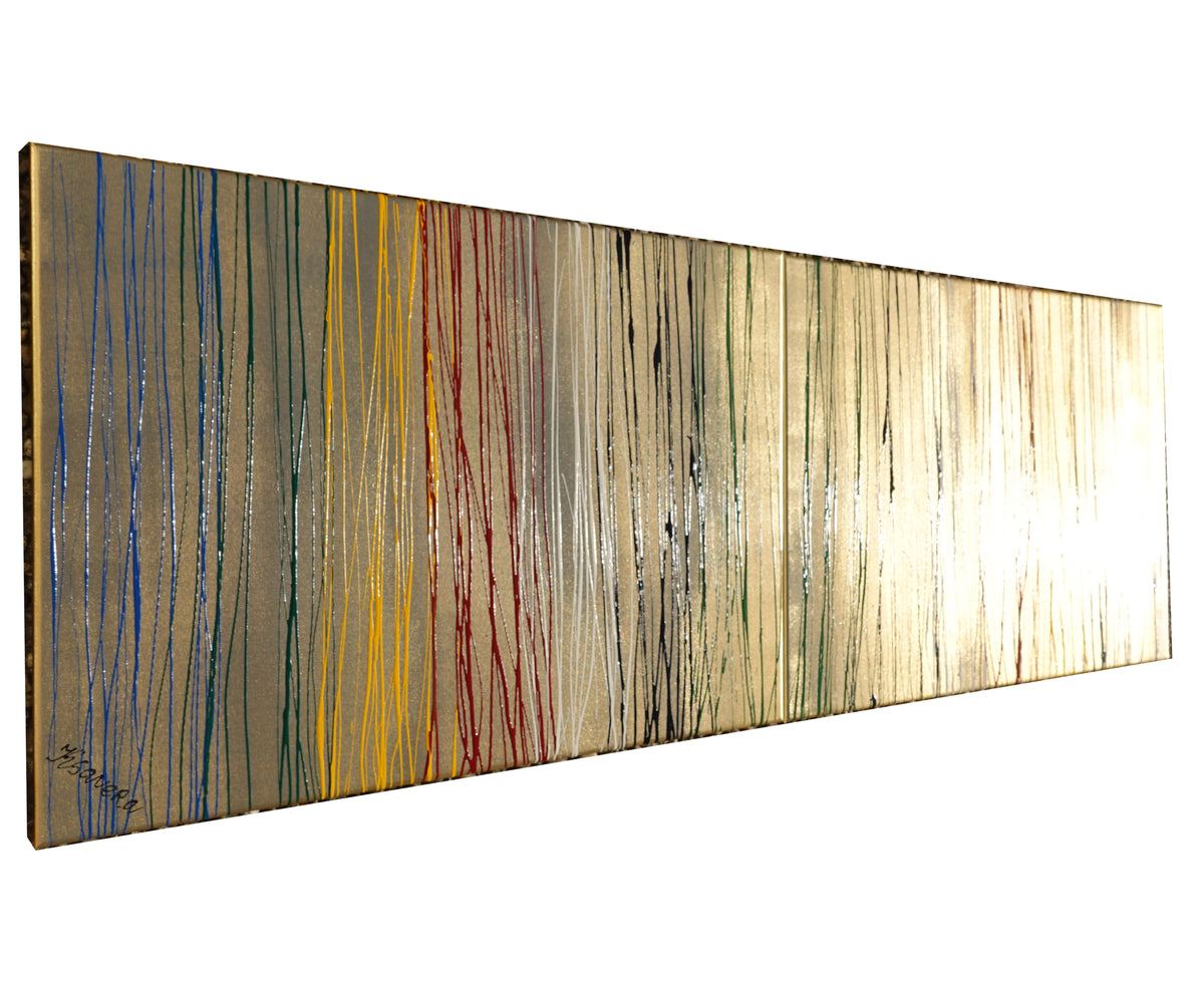 Abstract painting A1180 - gold diptych