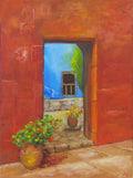 A Peek inside a Mediterranean Courtyard