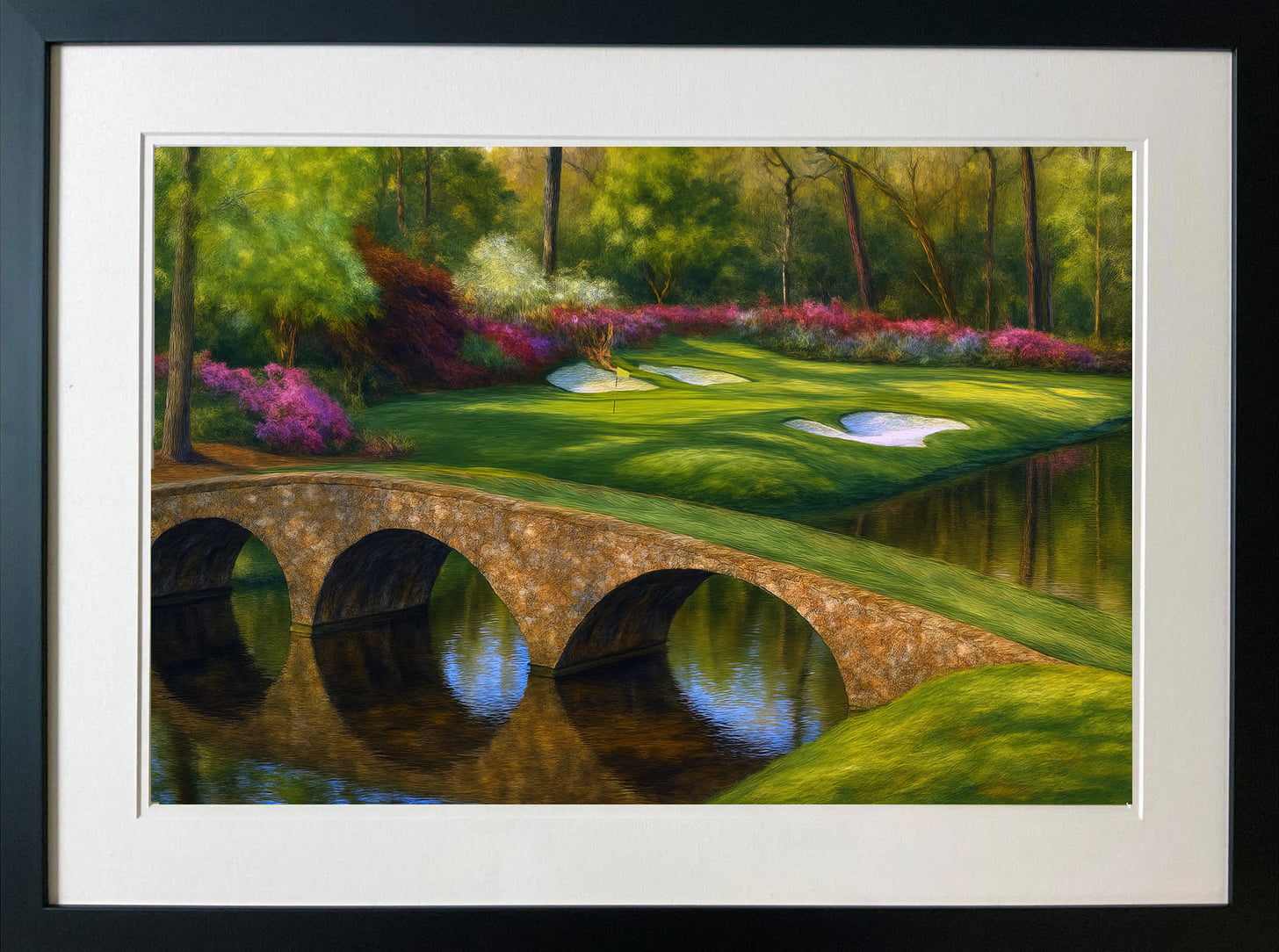Masters Augusta Golf Course  – Ltd Edition Giclée Oak Framed Print 50x40cm