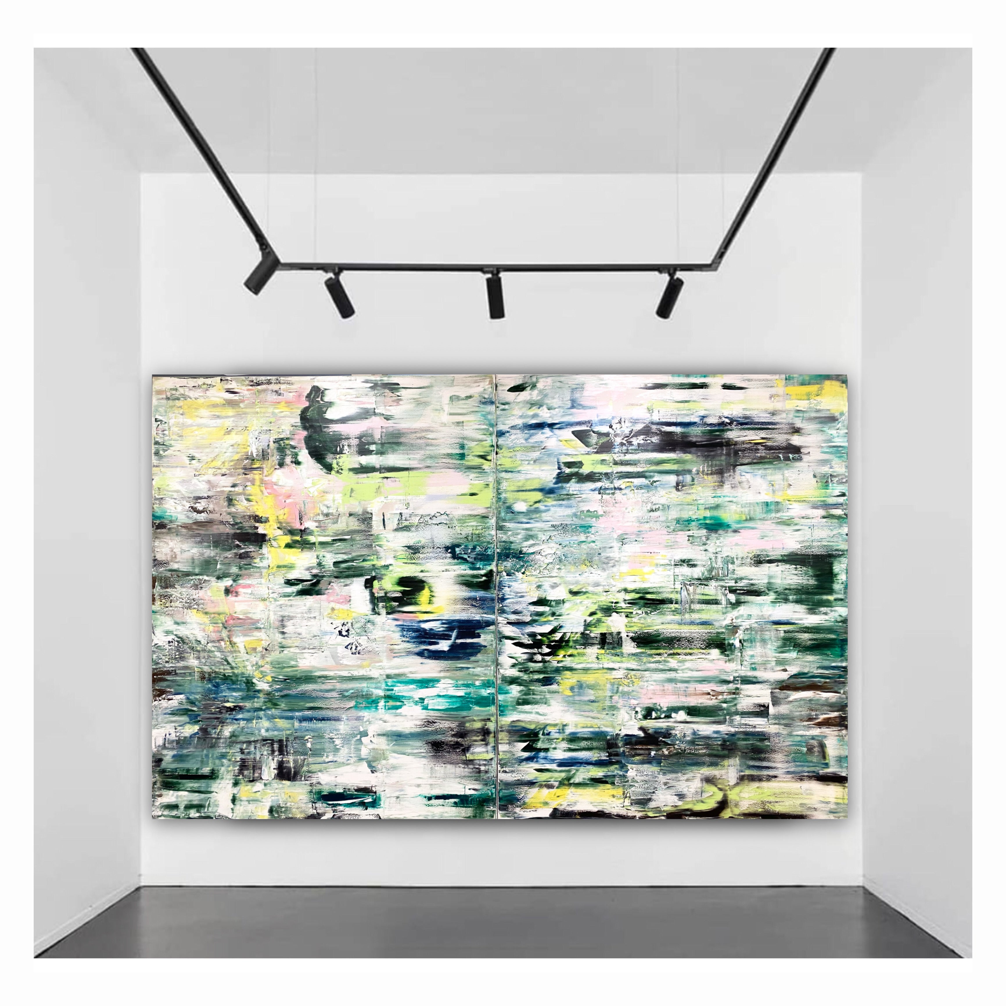 Hypnotic - XXL abstract paintings Diptych