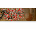 Japanese apple tree J327 - gold long diptych