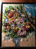 Modern mix media glass art
