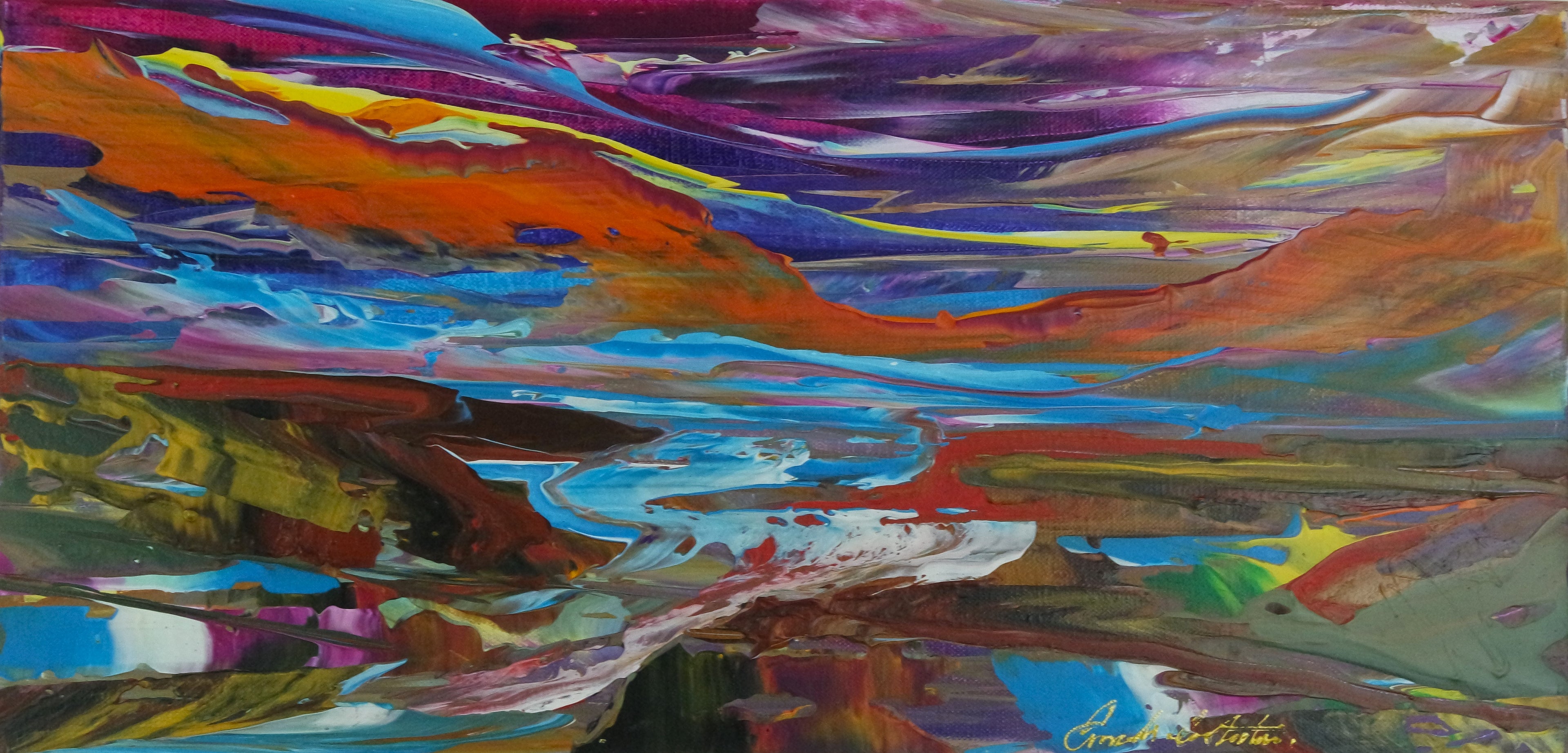 Beautiful colourful abstract seascape 4049