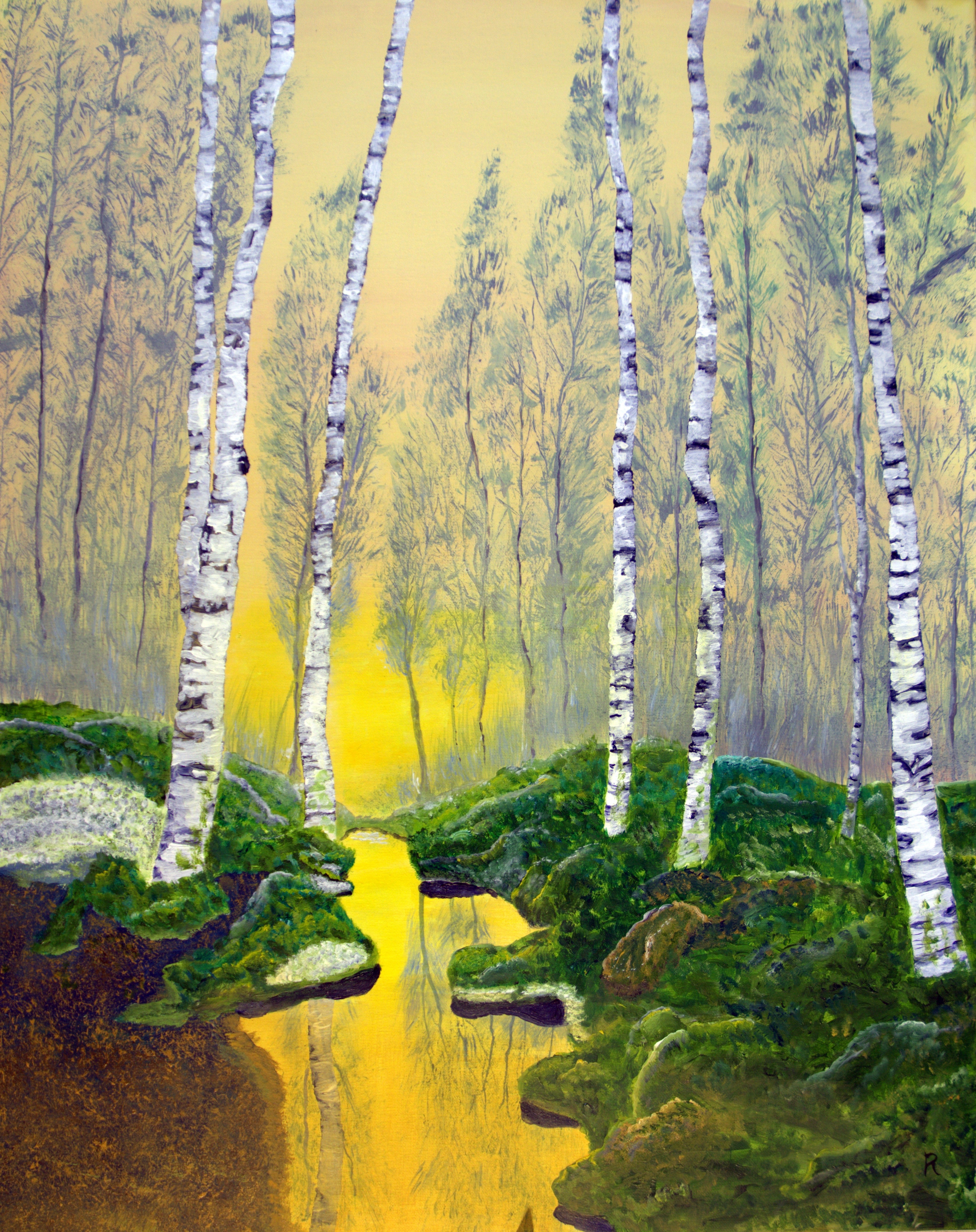Birch Sunset