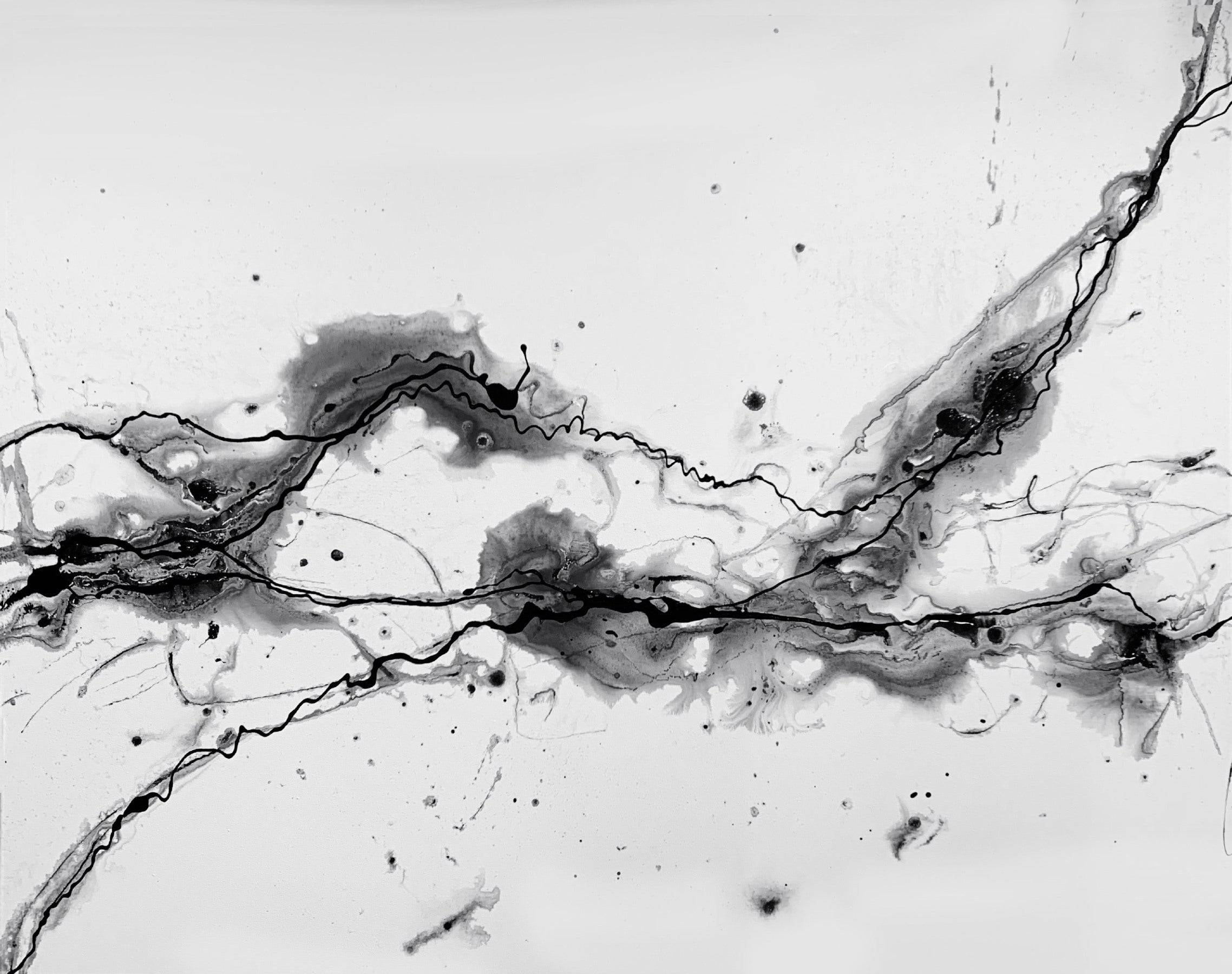 Black and white energy abstract large