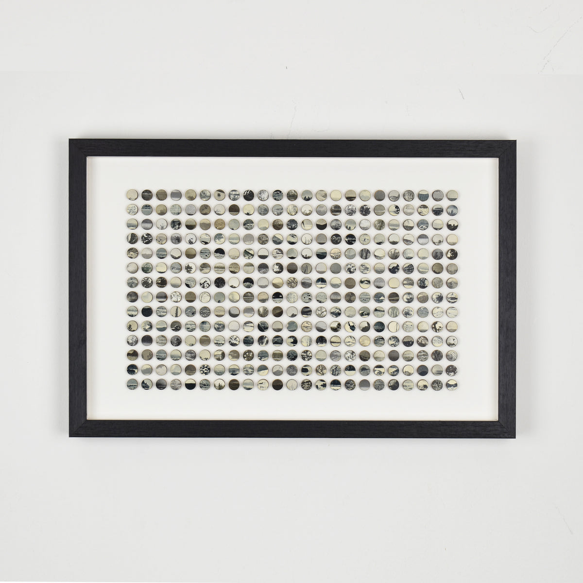 Three Hundred and Twenty Two Monochrome Landscape Dots Collage