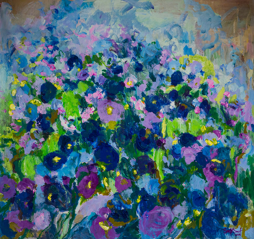Blue Bouquet  140cm x 140cm x 3.8cm